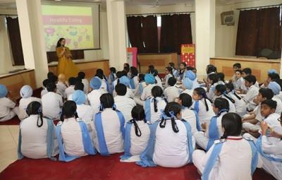 Nutrition Workshop at GHPS, Hargobind Enclave by Mrs. Aarohi Tyagi